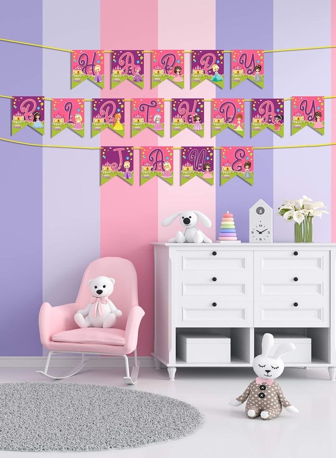Klassik Princess Theme Happy Birthday Banner with Ribbon|Made in India|Decorate Your Birthday Party - Image 4